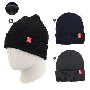 10062, Insulated Men Winter Knit Hat w/ Fur Lining, 191554100626