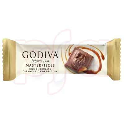 GOD14302, Godiva Masterpieces Milk Chocolate Bar 1oz (30g) PDQ, 031290125753