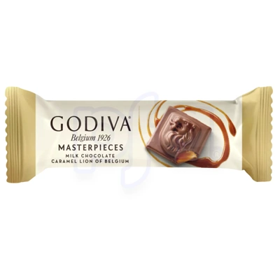 GOD14302, Godiva Masterpieces Milk Chocolate Bar 1oz (30g) PDQ, 031290125753