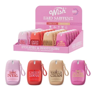 60393, Wish Liquid Hand Sanitizer Spray 1.7oz with Silicone Holder In PDQ, 191554603936