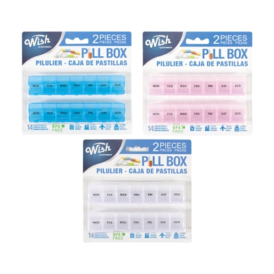 46105, Wish Care Pill Box 2PCS, 191554461055