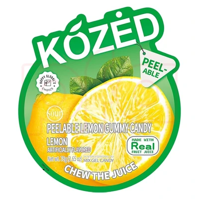 HG-GC75LE, Happy Global No Fat Gummy Candy 75g(2.65oz) Lemon, 6976791281215