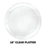 AMS-432345.86, Amscan Plastic Round Platter 16" Clear, 013051655099