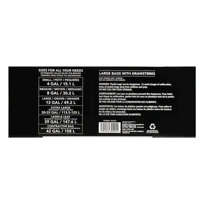 ST-30204, Drawstring Trash Bag Flex 13 Gal 200CT White Lemon - Scotts, 191554302044