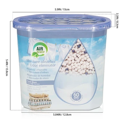 60151, Air Fusion Moisture Absorber & Odor Eliminator 14oz – Fresh Linen, 191554601512