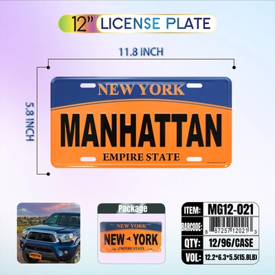 MG12-021, License Plate 12"x6", 887257120213