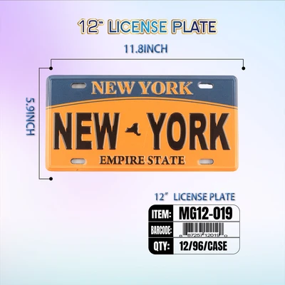 MG12-019, License Plate 12"x6", 887257120190