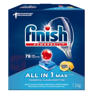 FPM78, Finish Powerball All in 1 Max 78-Count Lemon Sparkle