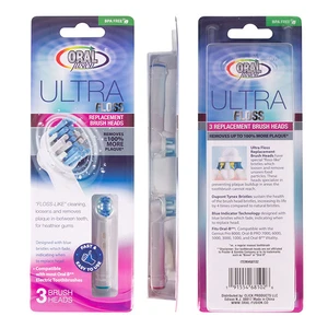 68102, Oral Fusion 3 Replacement Brush Heads Compatible with Oral-B, 191554681026