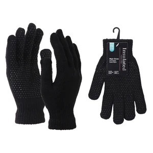 11104, Thermaxxx Winter Magic Glove Black Only w/ Grip Dots, 191554111042