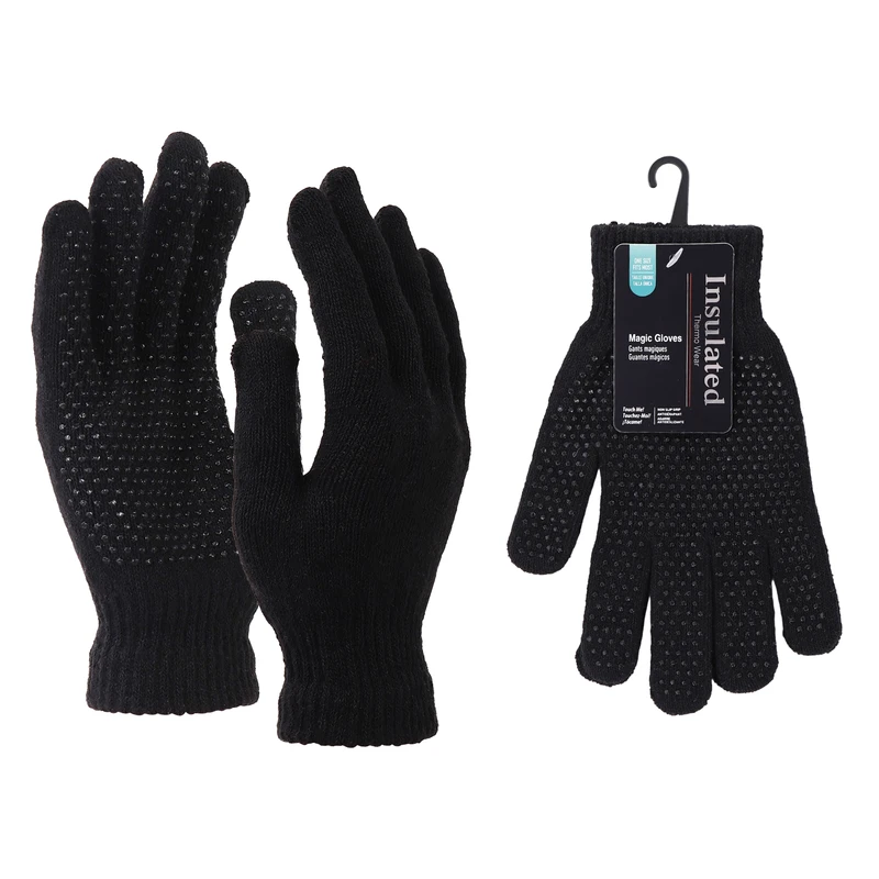 Thermaxxx Winter Magic Glove Black Only w/ Grip Dots