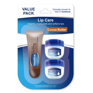 VLCJ-2PK-CB, Vaseline Lip .35oz 1PK + Jelly .2oz 2PK Cocoa Butter, 191554777118