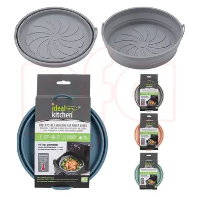 38413, Ideal Kitchen  Collapsible silicone Air Fryer Liner Round, 191554384132