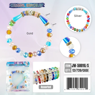 JW-5001, Crystal Bracelet Random Color, 887257850011