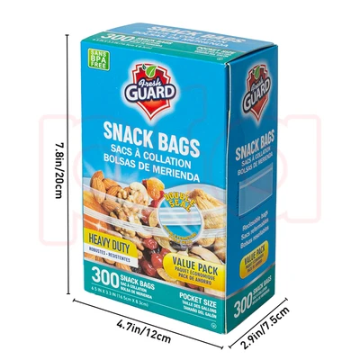 31100, Fresh Guard Snack Bag 300CT, 191554311008