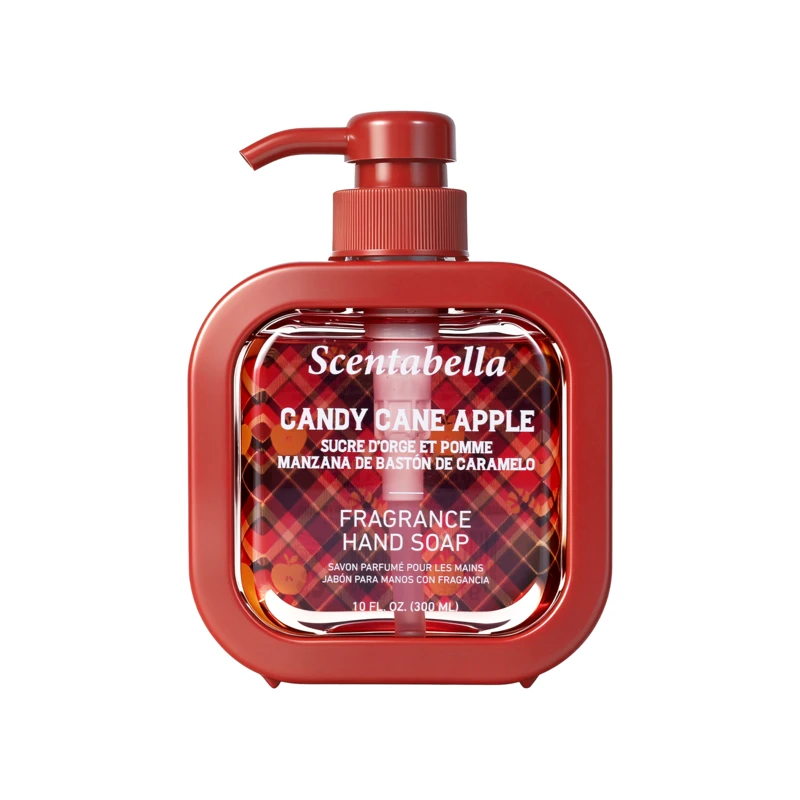 Scentabella Hand Soap 10oz/300ml Holiday Plaid Candy cane apple