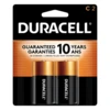 DC2C, Duracell Coppertop C Batteries - 2 Pack Alkaline Battery, 04133321401