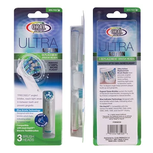 68103, Oral Fusion 3 Replacement Brush Heads Compatible with Oral-B, 191554681033