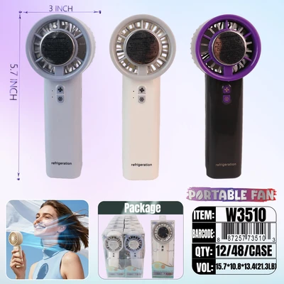 W3510, Rechargeable Portable Fan Assorted Color/PDQ, 887257735103