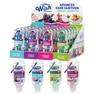 60217, Wish Hand Sanitizer 1.8oz w/ Clip Display, 191554602175