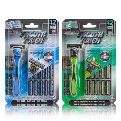 67114, Smooth Touch Razor Triple Blade 12 Heads, 191554671140