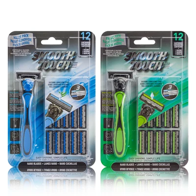 67114, Smooth Touch Razor Triple Blade 12 Heads, 191554671140