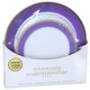 AMS-430586.106, Amscan Plastic Plate 10.25+7.5in 20PK Gold Purple, 192937248980