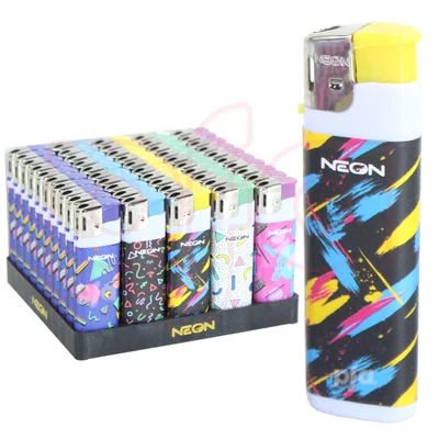 ZY-218S1-FLBK, Neon Electronic Lighter Flashback Wrap Series, 850048487789