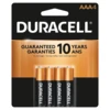 DC4AAA, Duracell Coppertop AAA Batteries - 4 Pack Alkaline Battery, 41333424019
