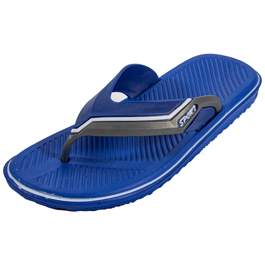 90006, JM Men Slippers 2 Tone Strap White Line 8.5-11, 191554900066
