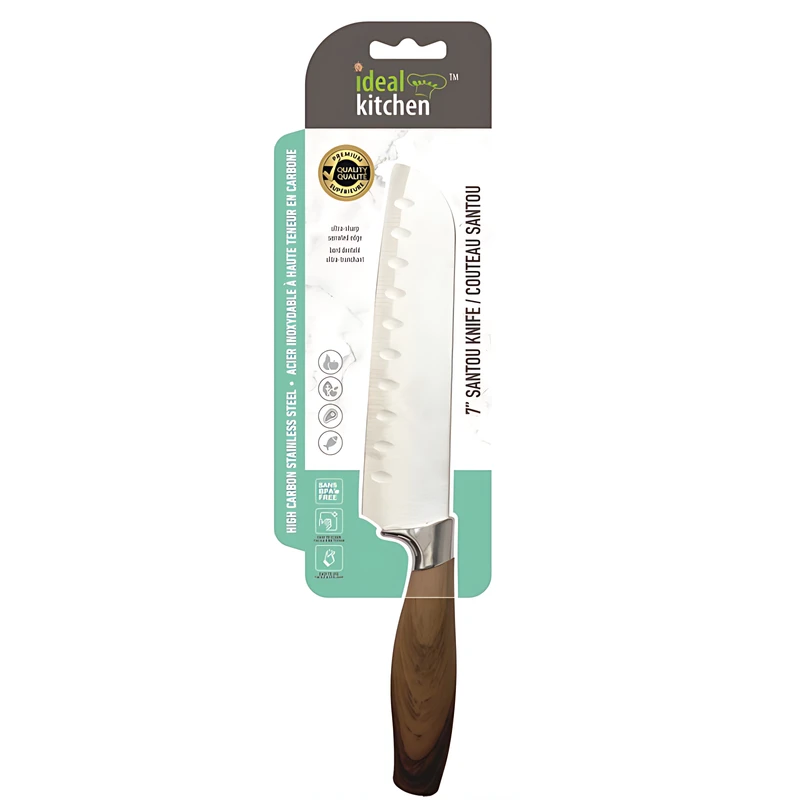 Ideal Kitchen w/ Wood Handle Santou Knife