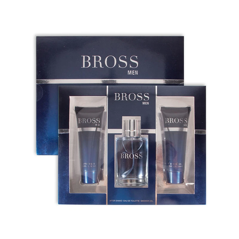 Men's 3pcs Set Bross 80ml/2.8fl.oz After Shave+50ml/1.0fl.ozEDT+80ml/2.8fl.oz Shower Gel