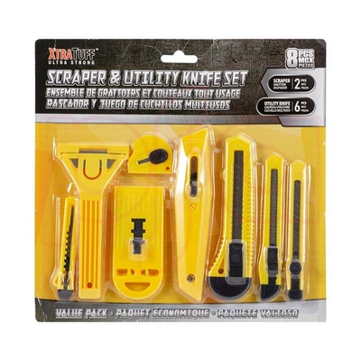 44070, Xtra Tuff Scraper &  Utility Knife 8PK Set, 191554440708