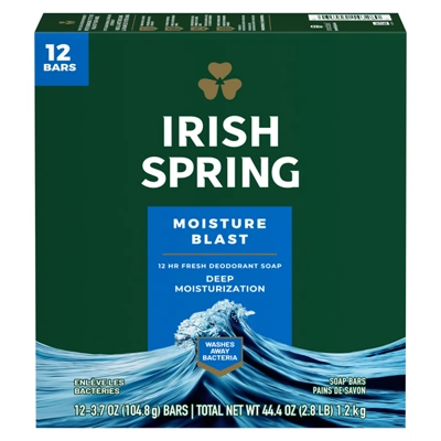 IS3MB, Irish Spring Bar Soap 3.75oz 3pk Moisture Blast, 035000141064