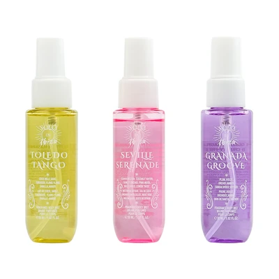 89329, Body Mist 1.02 oz/30 ml 3 Pcs Bag Set Granada Groove/Seville Serenade/Toledo Tango Scents - Solo En lbiza, 191554893290
