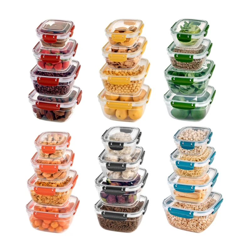 Fresh Guard Food Storage Container Set 8 pcs Square