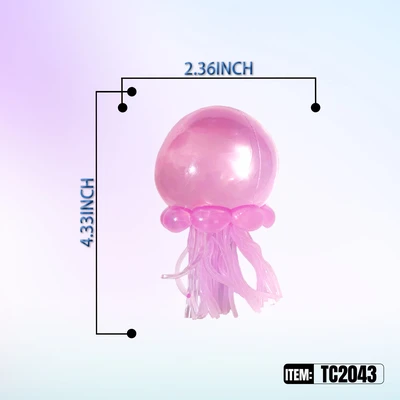 TC2043, Sugar Squeezy Relief Fidget Toys Jellyfish Gold  2.6"x4.33", 887258040435