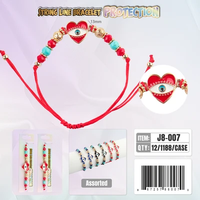 J8-007, String Line Protection Bracelet, 887257880070
