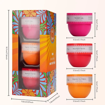 89520, Body Butter 1.76 oz/50 g 3 Pcs Set Madrid Muse/Marbella/Valencia Vibes Scents - Solo En lbiza, 191554895201