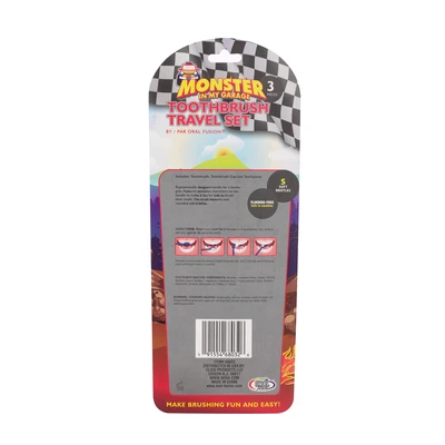 68032, Oral Fusion Kids Monster Truck Oral Care 3PK Set With Toothpaste, 191554680326