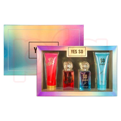 88485, Women's 4pcs XL Set YES MERCI 4.1fl.oz/120ml×2 Body Lotion 3.4fl.oz/100ml×2 EDP, 191554884854