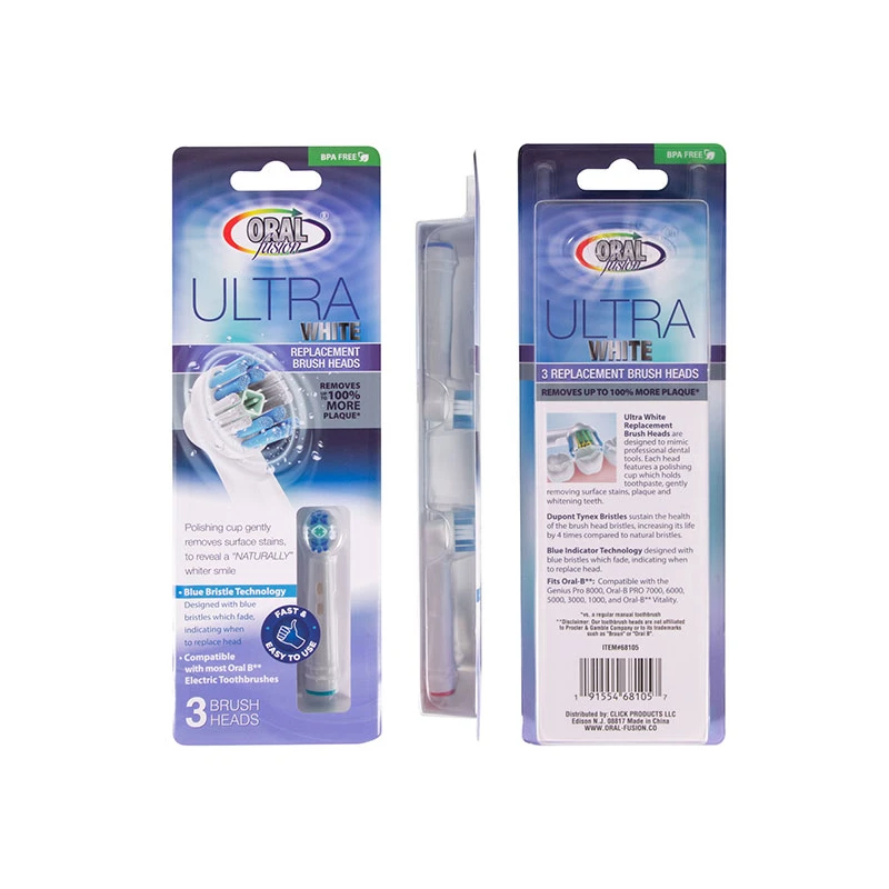 Oral Fusion 3 Replacement Brush Heads Compatible with Oral-B
