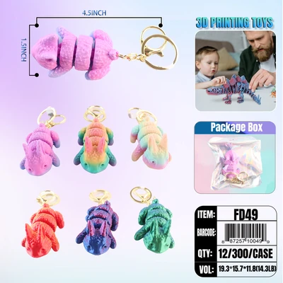 FD49, 3D Printed Keychain Rabbit, 887257100499