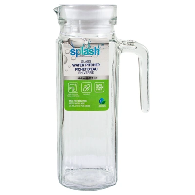 33189, Splash Glass Water Pitcher 33.8oz, 191554331891