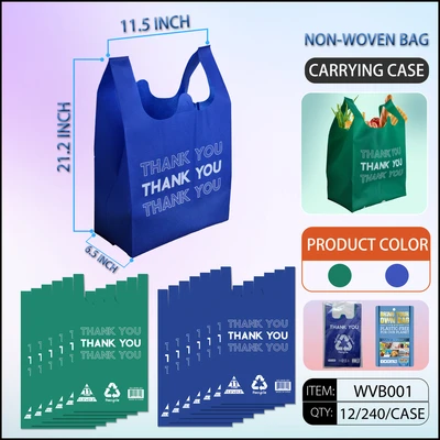 WVB001, Heavy Duty Non-Woven Bags 21“