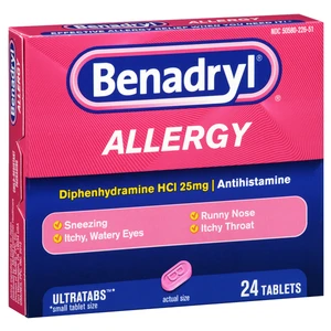 BENA-TAB-24, Benadryl Allergy Tablet 24 Count