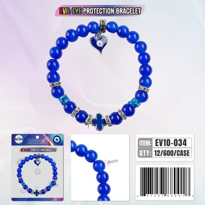 EV10-034, Evil Eye Bracelet Protection, 887257880018