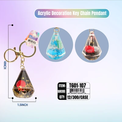T601-107, New York Acrylic Souvenir Key Chain, 887257161070
