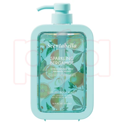 60662, Scentabella Body Wash 15oz Sparkling Bergamot, 191554606623