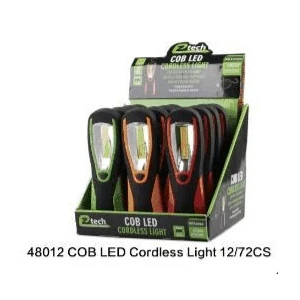 48012, EZ Tech COB LED Light w/ Battery Hanger, 191554480124